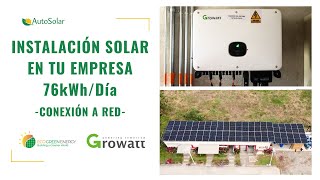 Instalación de paneles solares para una empresa  EcoGreen  Growatt [upl. by Avehs113]