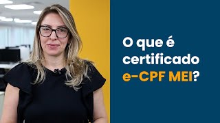 O que é certificado MEI  CertiSign [upl. by Pennebaker955]