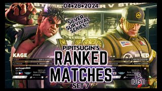 SFVPipitsugins Ranked Matches Set 7 vs Ed 04•28•2024 Silver Survival Series [upl. by Llenyr274]