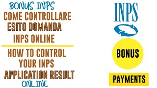 COME CONTROLLARE LESITO DOMANDA INPS ONLINE Bonus bebe REM RDC Bonus 2400 stagionali pagamenti [upl. by Anizor]