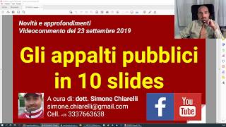 Gli appalti pubblici in 10 slides 2392019 [upl. by Rozele]