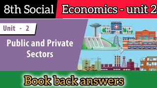 8th social science economics Unit 2 Book Back question answer  8th std Public and private sectors [upl. by Hedi]