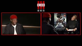 Jonathan Majors x Erica Campbell  Creed III  FULL INTERVIEW [upl. by Richer62]