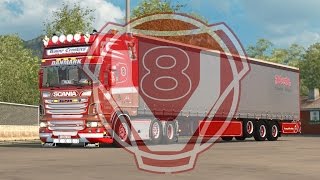 ETS 2 Scania V8 sound version \8 [upl. by Yaf]