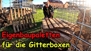 Apfelbaum zerlegen und Palette für Gitterbox bauen [upl. by Bastien]