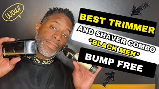 BEST TRIMMER amp ELECTRIC SHAVER COMBO  BLACK MEN  BUMP FREE [upl. by Yrakaz]