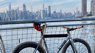 TRACK BIKING NYC Chill Ride trough Bushwick amp Greenpoint [upl. by Anoet]