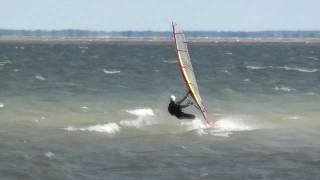 Windsurfing Blue Lagoon Lake St Clair Michigan October 1 2011 [upl. by Duffie]