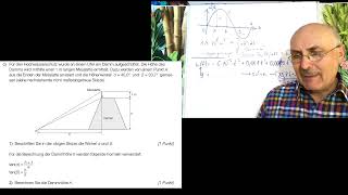 Mathematik Matura BRP HAK Sept 18 5 STAUSEE Integral und Winkelfunktion [upl. by Olracnaig]