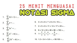 FULL MEMBUAT NOTASI SIGMA JADI DERET DAN DERET JADI NOTASI SIGMA [upl. by Keemahs]