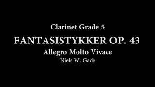 Fantasistykker op 43 for Clarinet and Piano Allegro Molto Vivace [upl. by Ludwigg]