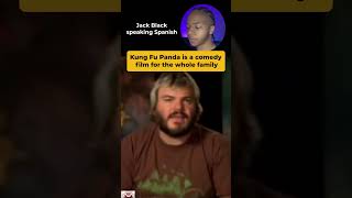 Jack Black Speaking Spanish Celebrities Speaking Spanish [upl. by Enaasiali]