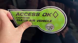 How to Install CA Carpool Clean Air Stickers on Your Electric Vehicle [upl. by Parsaye]