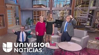 Así fue la visita de Hillary Clinton a Univision [upl. by Ohara]