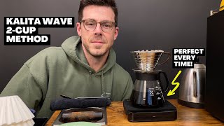 Kalita Wave Pour Over Coffee 2 Cup Method [upl. by Aneleairam]