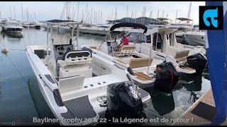 Bayliner Trophy 20 amp 22  9 minutes de visite privée [upl. by Hairim]