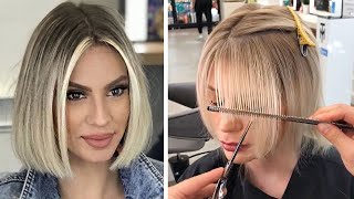 New Trendy Haircuts Ideas For Women  10 Short and Medium Hair Cutting [upl. by Nore]