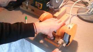 How to Sharpen woodturning tools scrapers on a grinder [upl. by Oer]