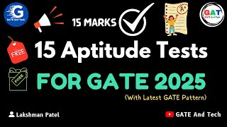 📈 Aptitude Tests For GATE 2025 📊 [upl. by Artinek]