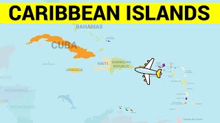 CARIBBEAN ISLANDS MAP  Learn the Countries and Islands of the Caribbean [upl. by Avra]