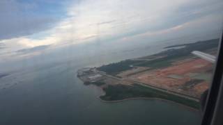 Cathay Pacific flight CX 734  Part 1 Evening Departure From Singapore Changi Airport [upl. by Ecertal]