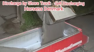 Port of Horsens Denmark Self Discharging Cargo Stone Discharge by Shore Truck [upl. by Burnie]