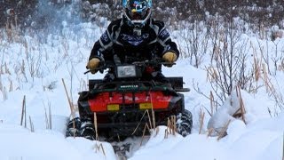 ATV Swamp Thing  86 Honda TRX 350 Fourtrax In The Snow [upl. by Zohar789]