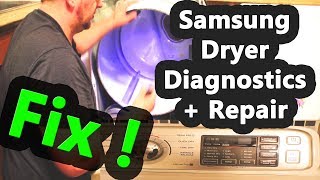 Samsung Front Load Dryer Not Spinning Diagnostic and Repair [upl. by Bernard]