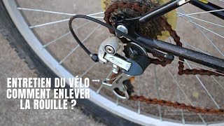 Entretenir un ancien vélo Rouillé rouille chaine vélo comment restaurer un vieux vélo rouillé [upl. by Peters]