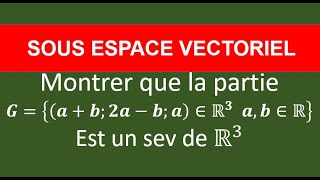 Sous espace vectoriel [upl. by Heimlich652]