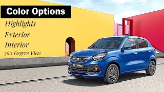 MARUTI SUZUKI CELERIO  Color Options Highlights Exterior Interior and 360 Degree View [upl. by Salisbarry441]