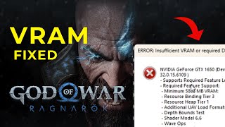 God of War Ragnarok Not Launching Fix Not enough VRAM Error godofwar fix pc [upl. by Audwin]