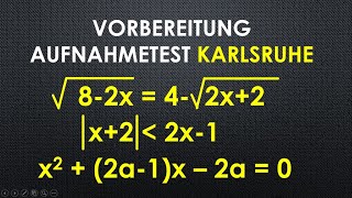 Mathe Aufnahmetest Studienkolleg Karlsruhe Teil 1 [upl. by Keon191]