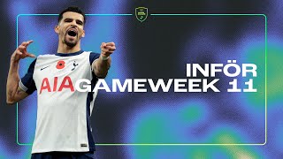 🏆 INFÖR GAMEWEEK 11  INFANTERIET ORAKLET amp TORPET 🏆 [upl. by Ahsinrac]