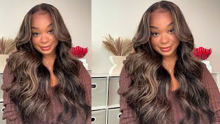 BYE BYE KNOTS LACE FRONTAL WIG  INSTALL AND STYLE FT ARABELLA HAIR [upl. by Airdnek243]