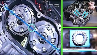 MercedesBenz engine timing chain check and adjust and exchange balance shaft sprocket M272 M273 [upl. by Eob]