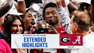 No 1 Georgia vs No 8 Alabama Extended Highlights I SEC Championship I CBS Sports [upl. by Darsey943]