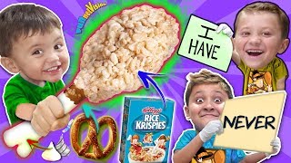 NEVER HAVE I EVER  DIY THANKSGIVING TURKEY LEG w Rice Krispies Treats FUNnel Family Recipe [upl. by Falkner]