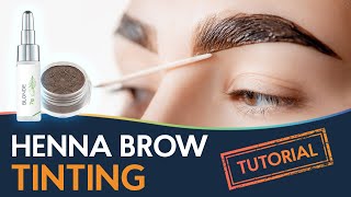 HENNA BROW TINTING TUTORIAL  Henna Refresh [upl. by Langille11]