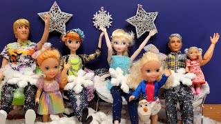 New year 2024  Elsa amp Anna toddlers  surprise guest  musical chairs game  Barbie dolls [upl. by Llerrut]