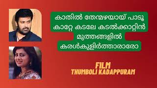 Kaathil Then Mazhayayi Malayalam Song Karaoke With Lyrics  Thumboli Kadappuram [upl. by Tirzah]