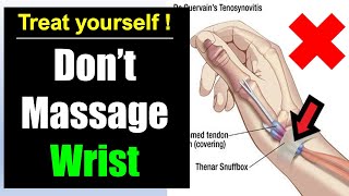 Thumb wrist pain relief How to fix De quervains Tenosynovitis [upl. by Kyle]