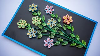 Mothers day  Quilling Flower  How to make Quilling Flowers  Quilling for Beginners  DIY 💚 [upl. by Saduj]