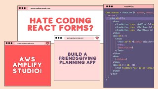 Generate Forms in React  Build a Friendsgiving app with AWS Amplify Studio [upl. by Shreve]