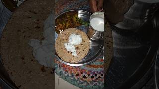 Desi bhojan lagsi or makkhan ke sath rotidesikhaana [upl. by Anedal]