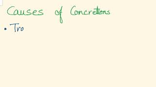 Concretions  causes  Ocular signs [upl. by Henson]