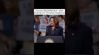 Kamala BACKPEDALS after kicking out Christian Audience [upl. by Malinin]