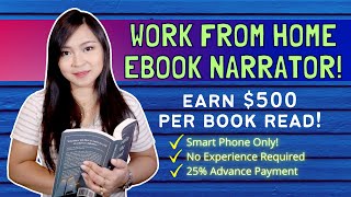 EARN P20000 per Book Read Work from Home as an eBook NARRATOR [upl. by Lleihsad]