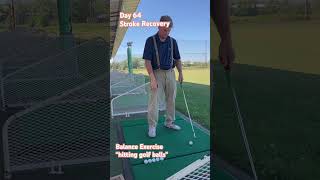 Medullary Stroke affected entire right side creativerehab golfswing strokerehab humbling [upl. by Netsuj569]