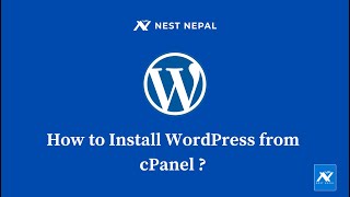 How to install WordPress from cPanel  WordPress Manager by Softaculous  Nest Nepal Web Hosting [upl. by Trub]